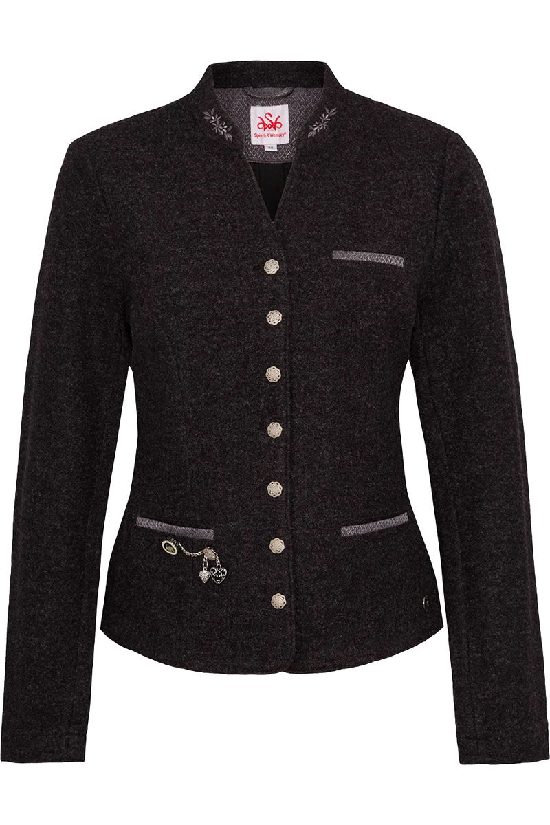 Damen Walkjacke mit Stickerei