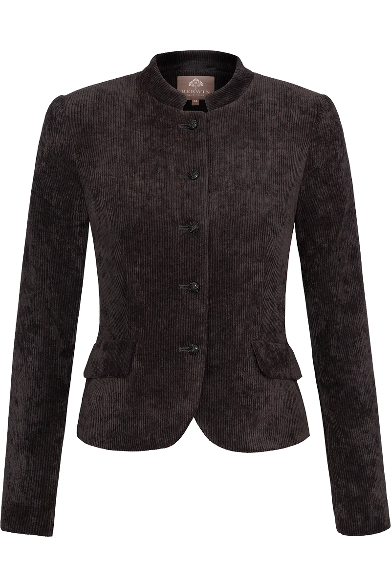 Damen Trachtenjacke aus Cord mit Stehkragen
