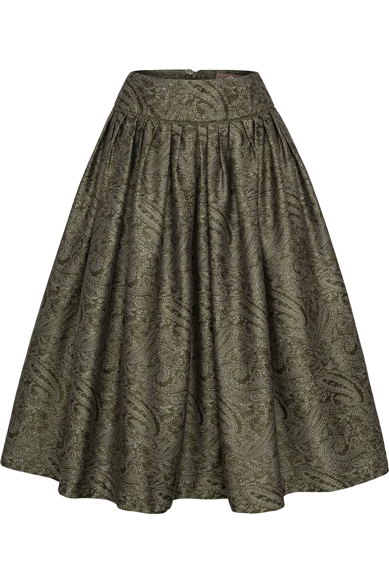 Langer Trachtenrock mit Paisleymuster