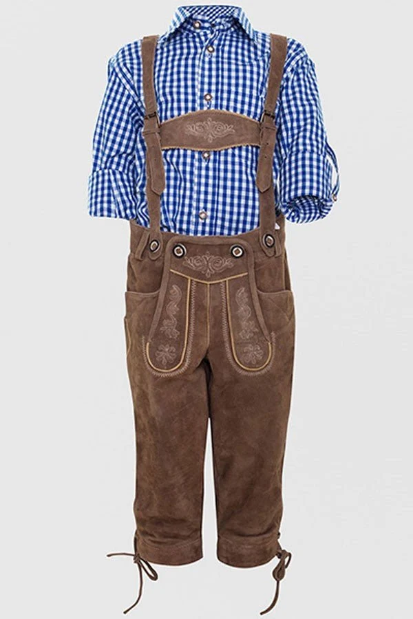 Jungenlederhose Lucas hellbraun