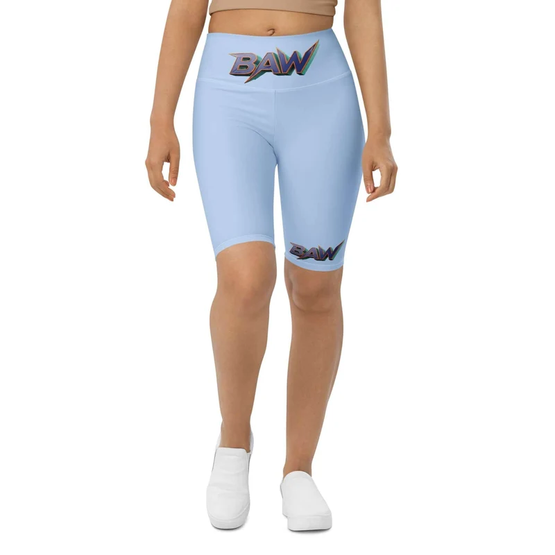Badasswear Sky Blue Sculpt – Biker Shorts