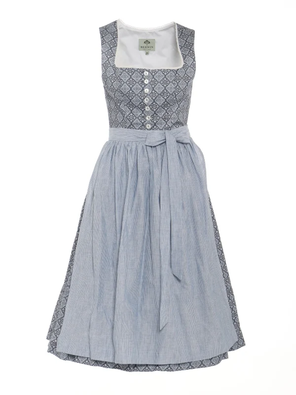 Berwin Long Dirndl 2pcs. 75cm "Lina" blue