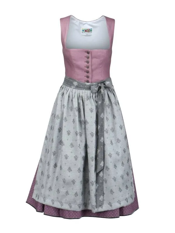 Berwin Long Dirndl 2pcs. 70cm "Liesel" berry (size 40)