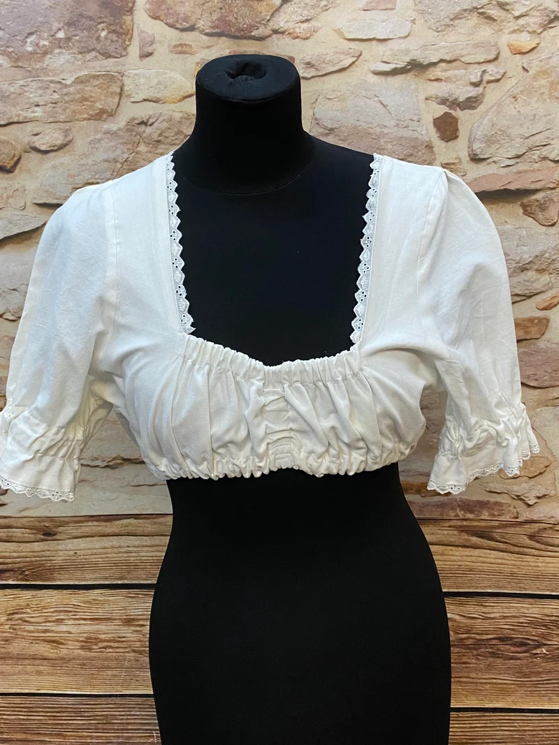 Dirndlbluse - Spitze – Gr. 36