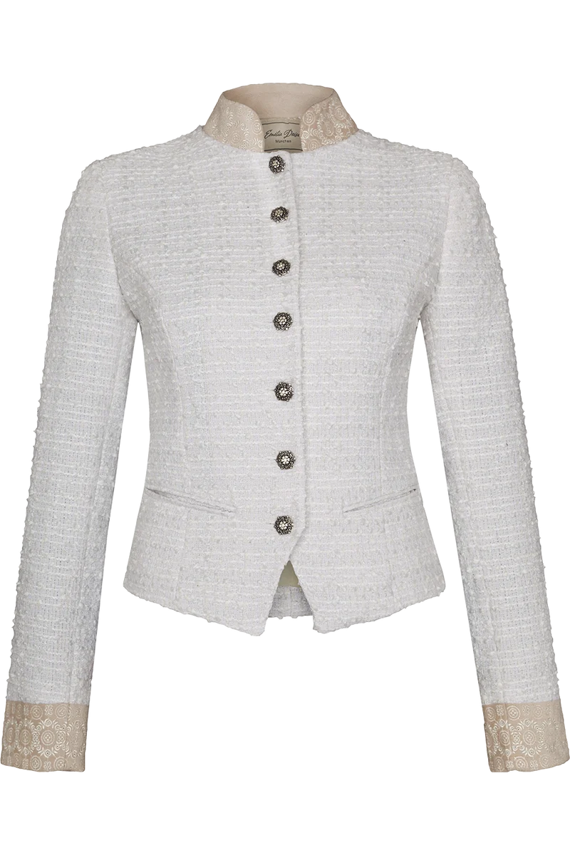 Damen Trachtenblazer in Bouclé-Optik
