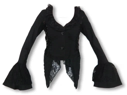 Spitzenjacke mit Schwalbenschwanz