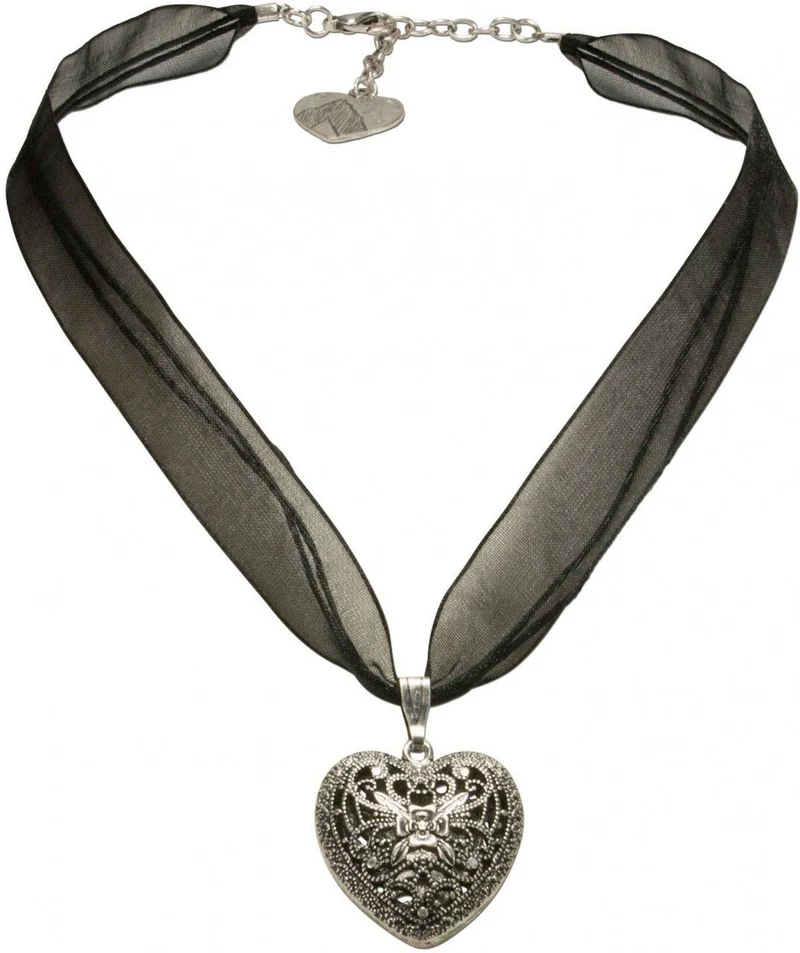 Organza Trachtenkette Viktoria schwarz
