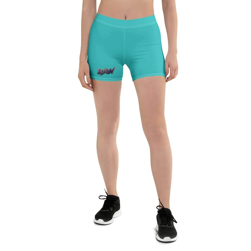 Badasswear Teal Surge – Active Shorts