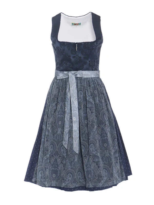 Berwin Long Dirndl 2pcs. 70cm "Doris" blue