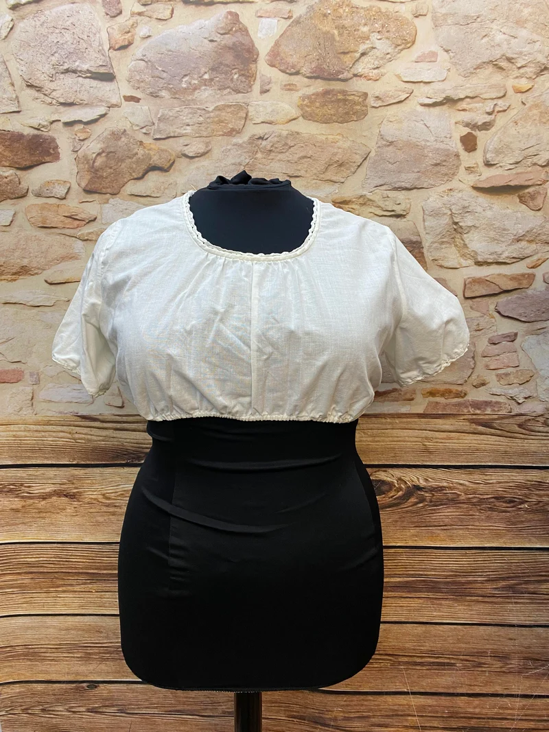 Vintage Dirndlbluse weiß - Wenger Austria, Gr.48