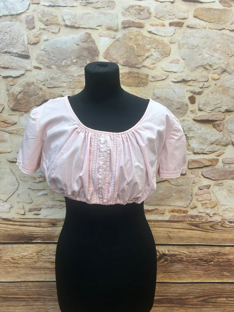 Vintage Dirndlbluse rosa – Gr. 42