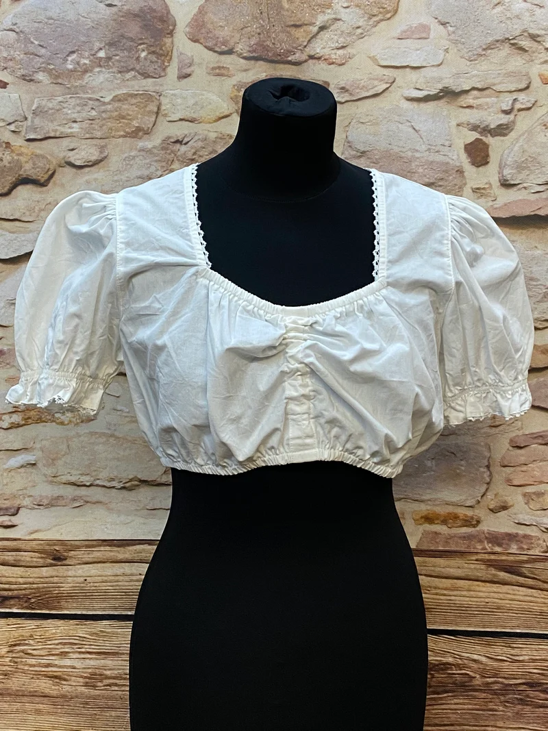Vintage Dirndlbluse weiß - Gr.40