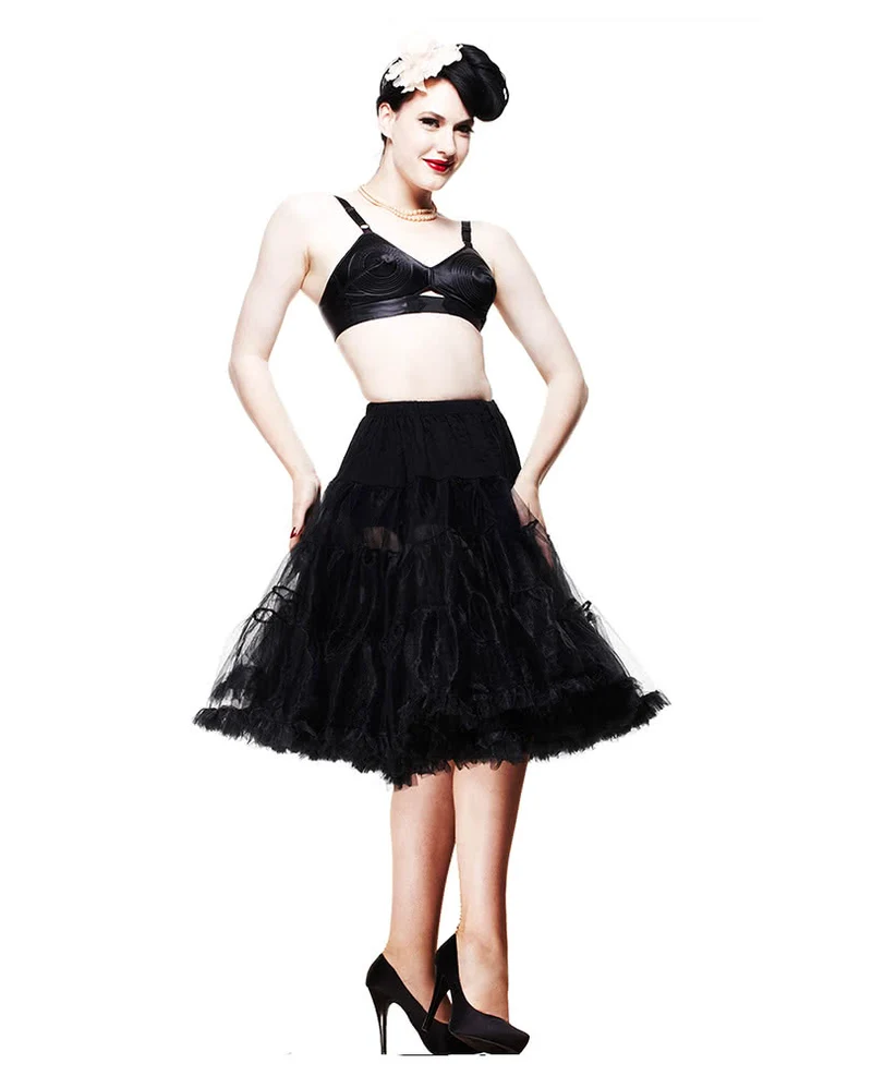 Schwarzer Petticoat Lang