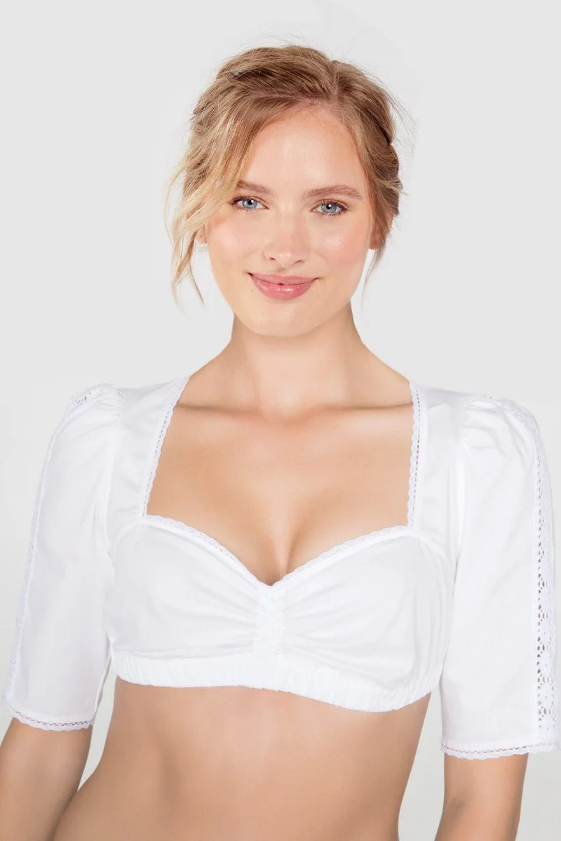 Dirndlbluse Selma lang Jersey