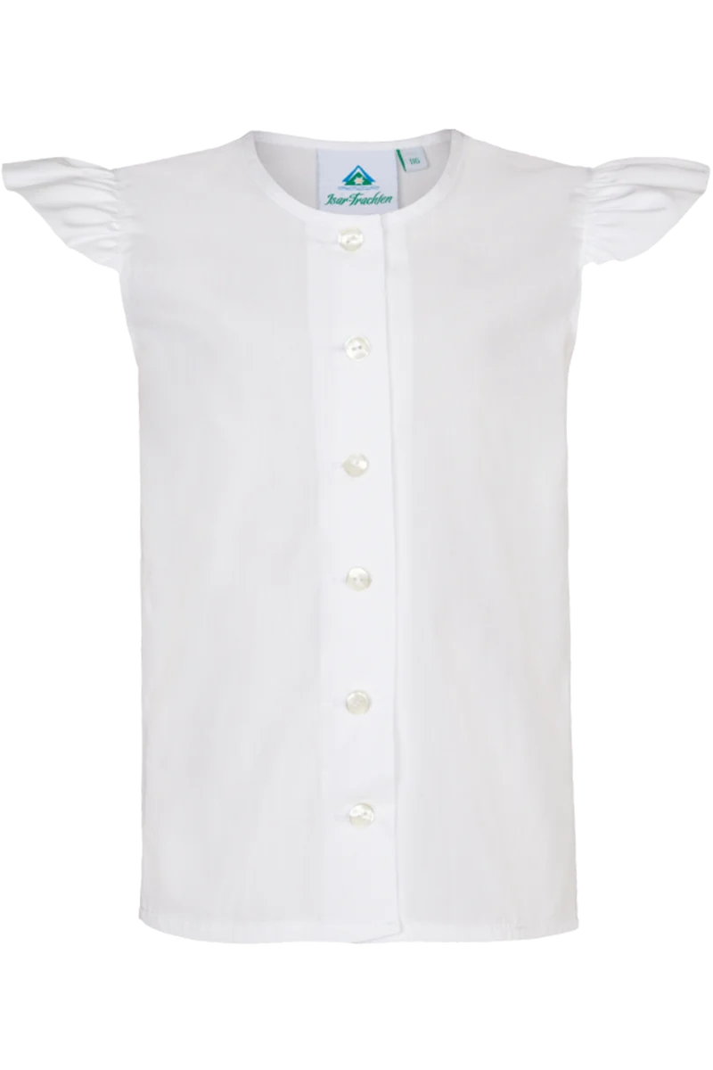 Kinder Dirndlbluse Trachtenbluse mit Flügelarm