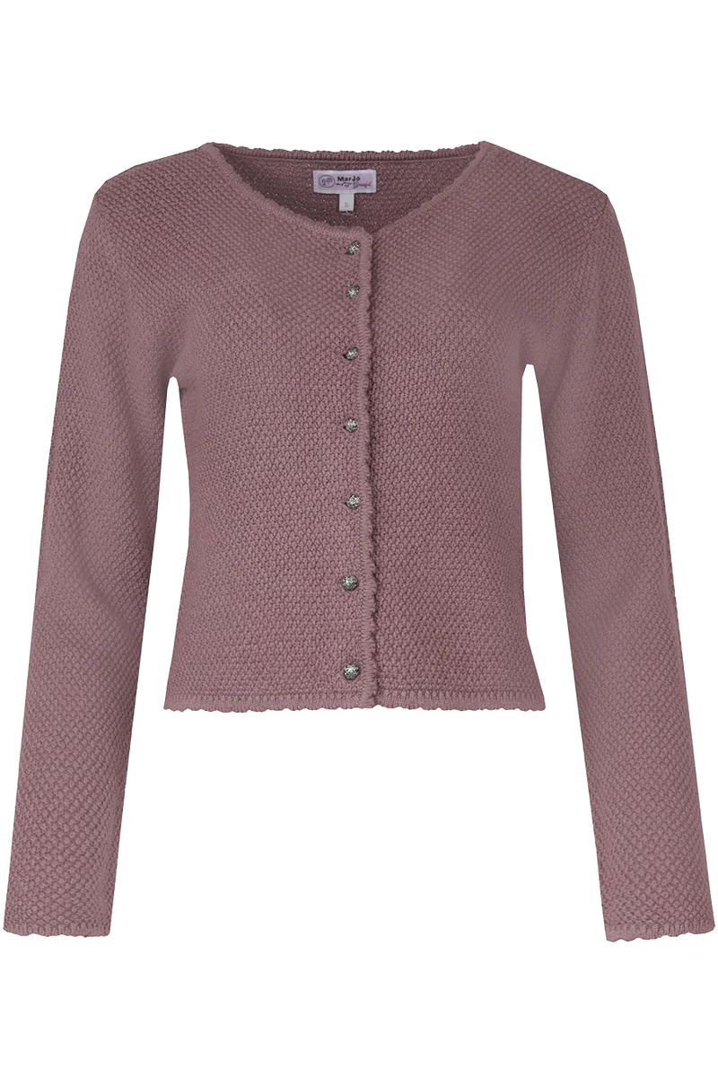Dirndl-Strickjacke mit rundem Ausschnitt
