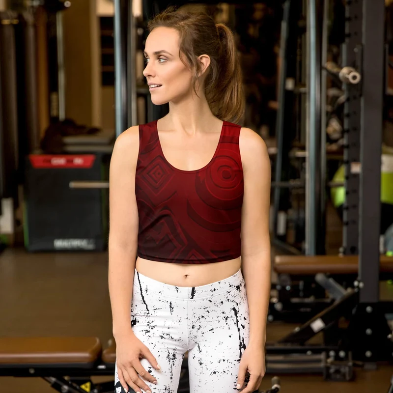 "Crimson Cipher" Women's Crop Top