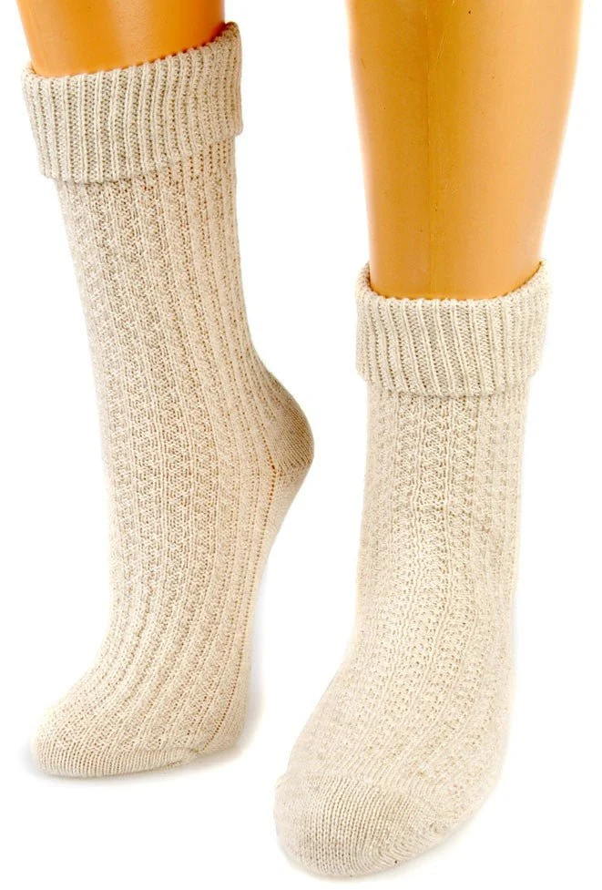 Trachtensocken klassisch naturfarben