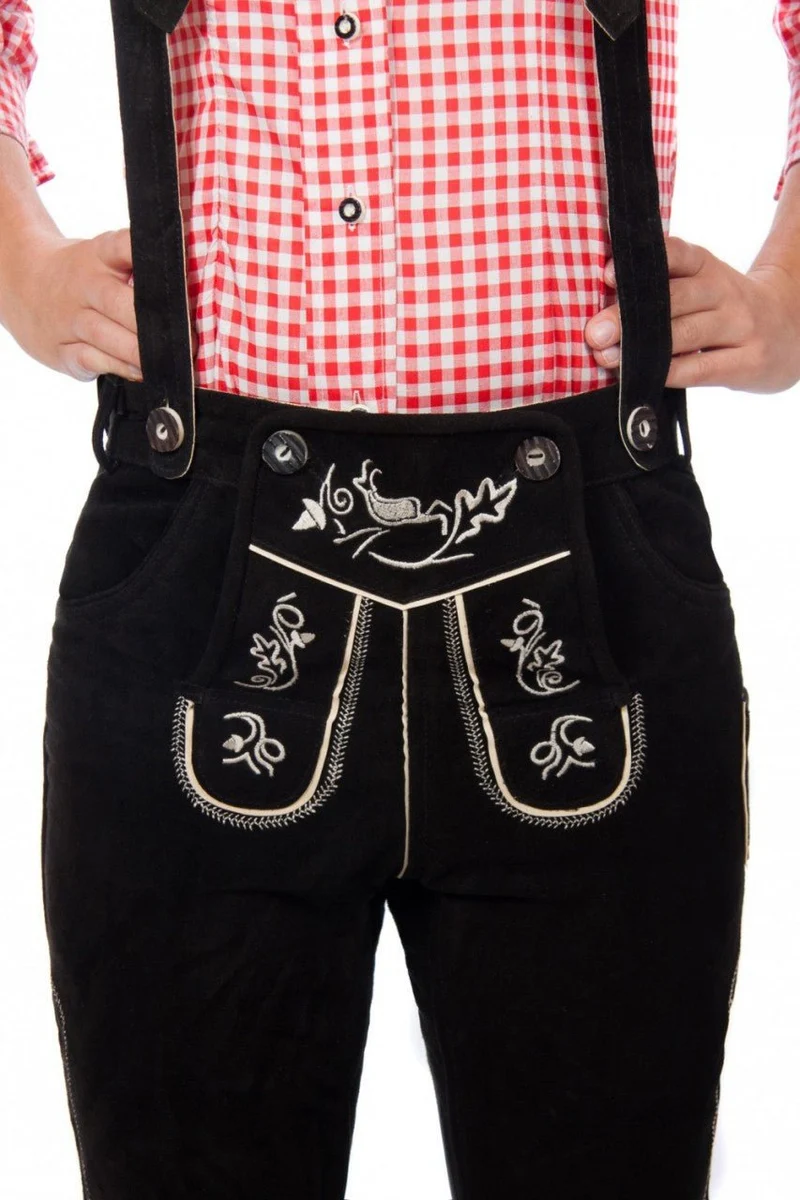 Lederhose Moni schwarz