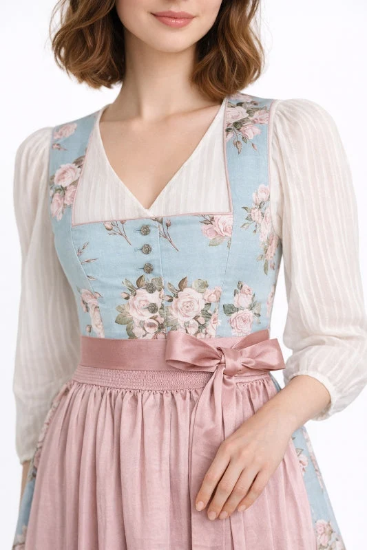 Berwin V-Neck Dirndl Blouse "Crystal" ecru