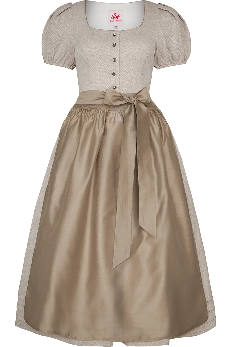 Midi-Dirndl mit Puffärmeln