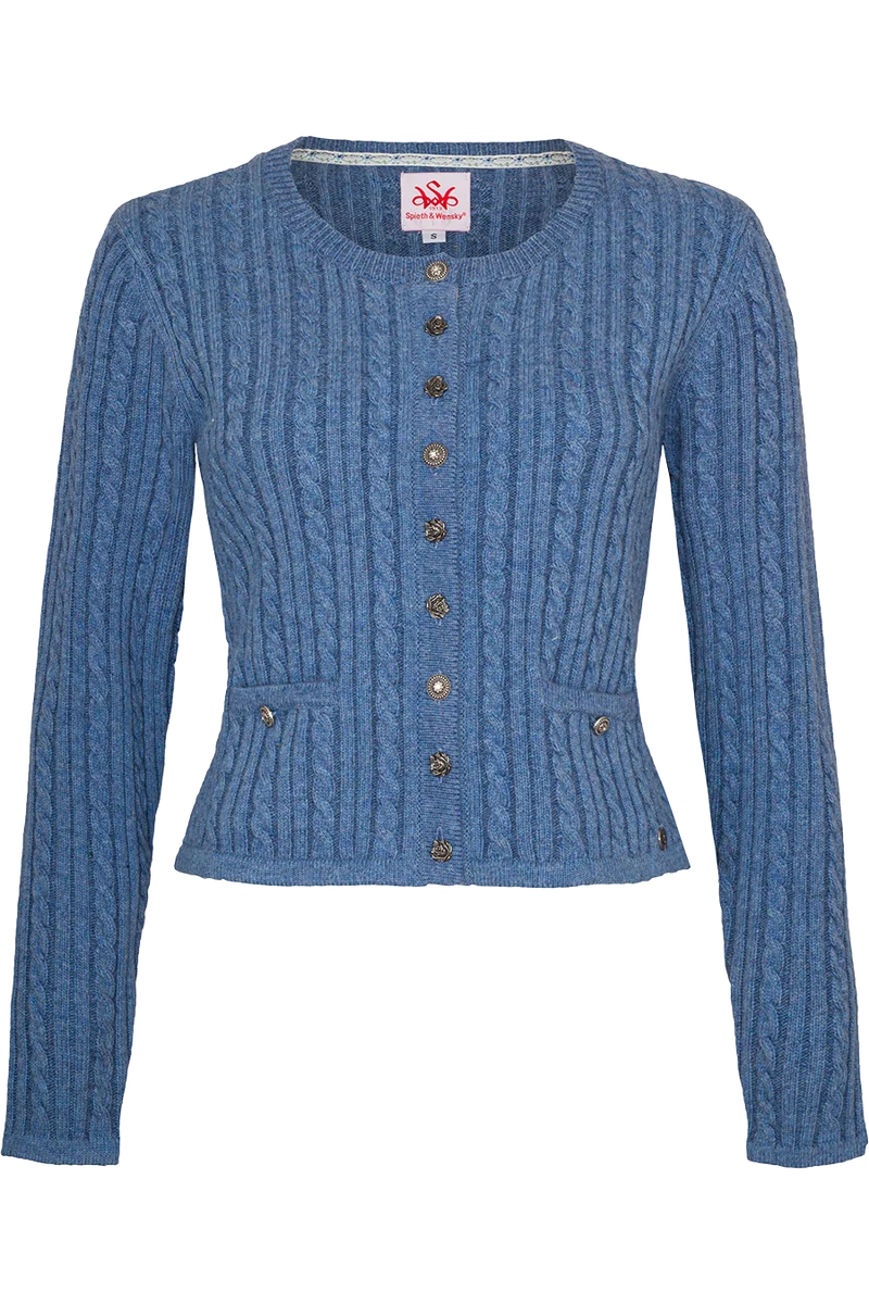 Damen Trachten-Strickjacke mit Zopfmuster