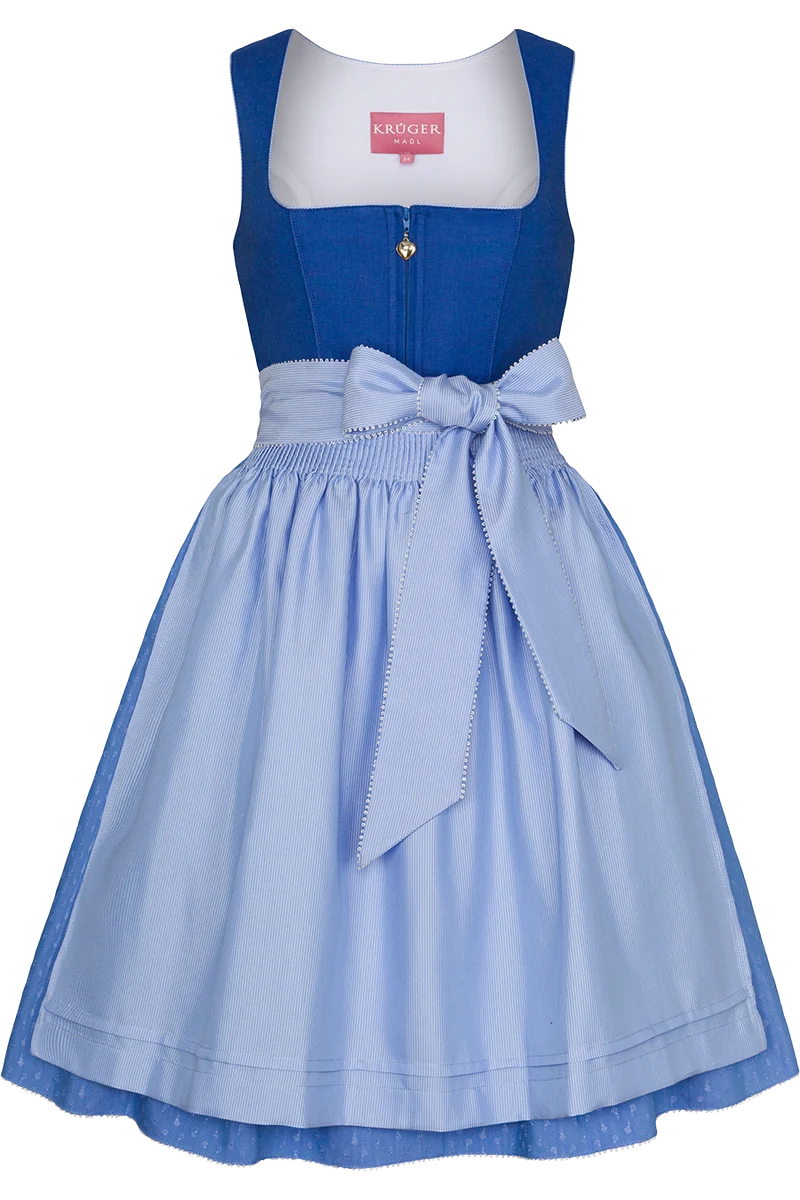Mini-Dirndl mit Leinen