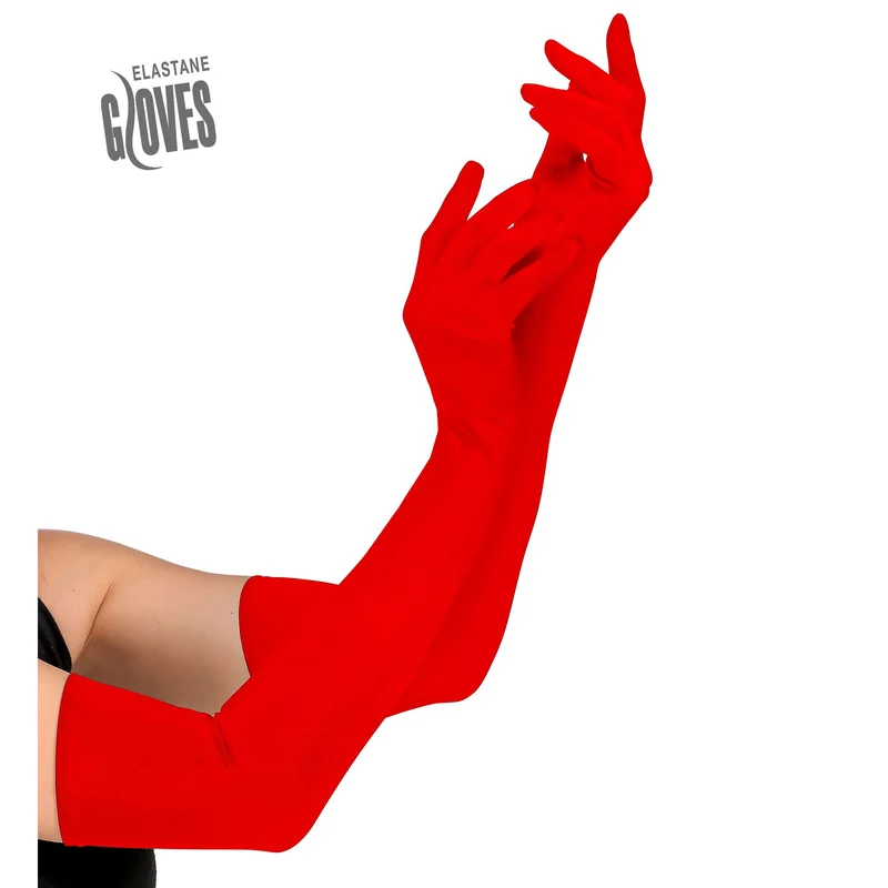 Elegante Handschuhe 60cm Rot