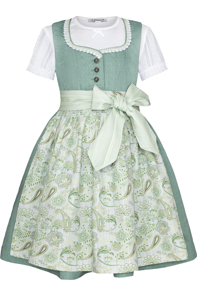 Kinder-Baumwolldirndl mit Bluse