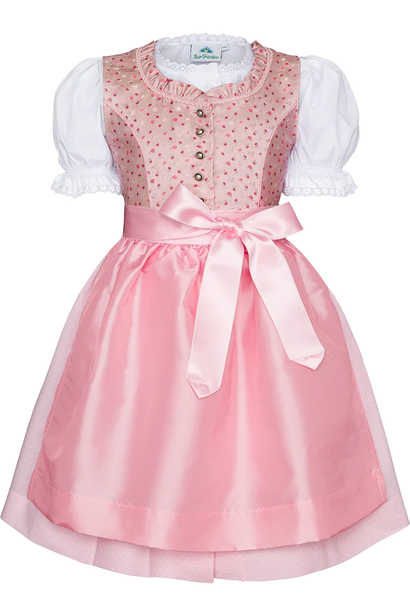 Kinderdirndl mit Bluse und Blumenmuster