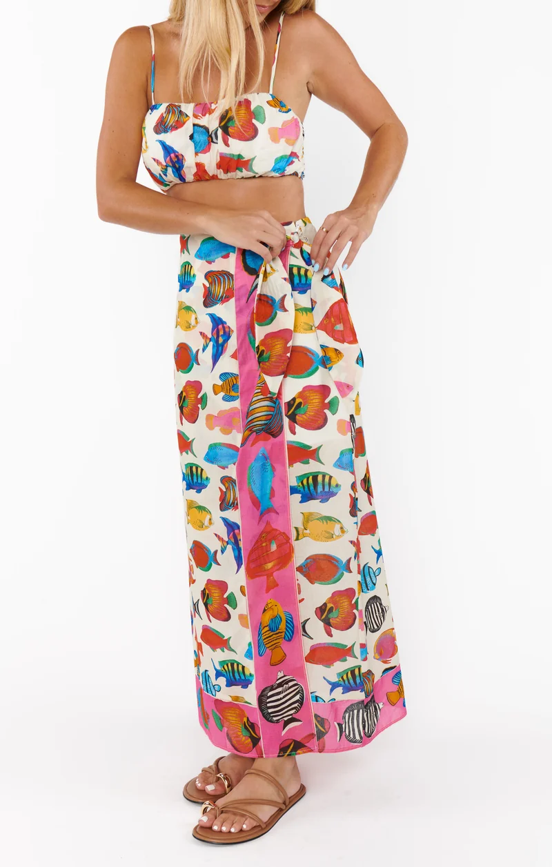 Tia Wrap Skirt ~ Rainbow Reef