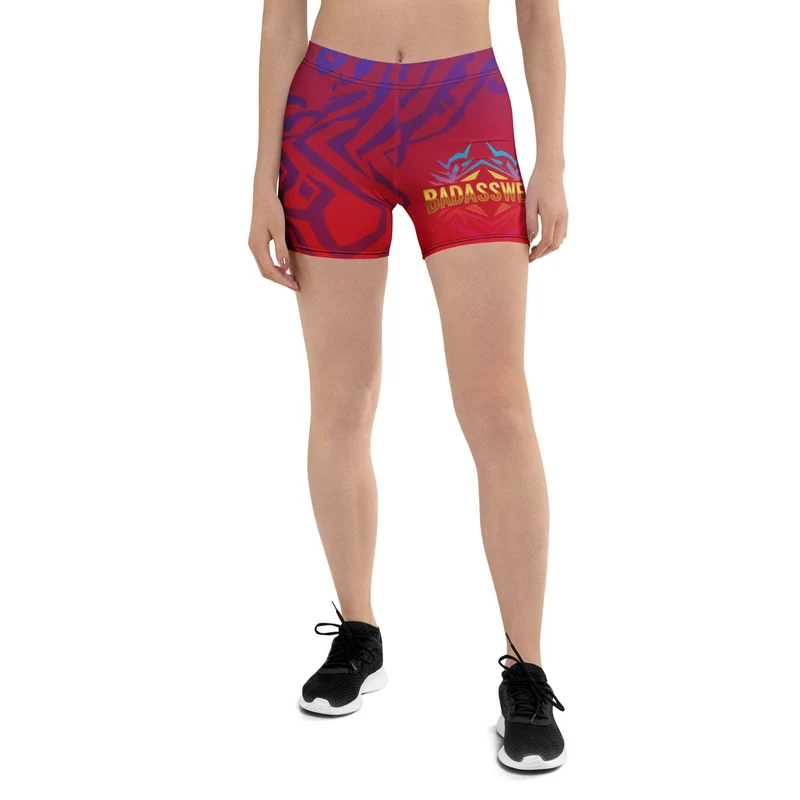 Badasswear Crimson Pulse – Active Shorts