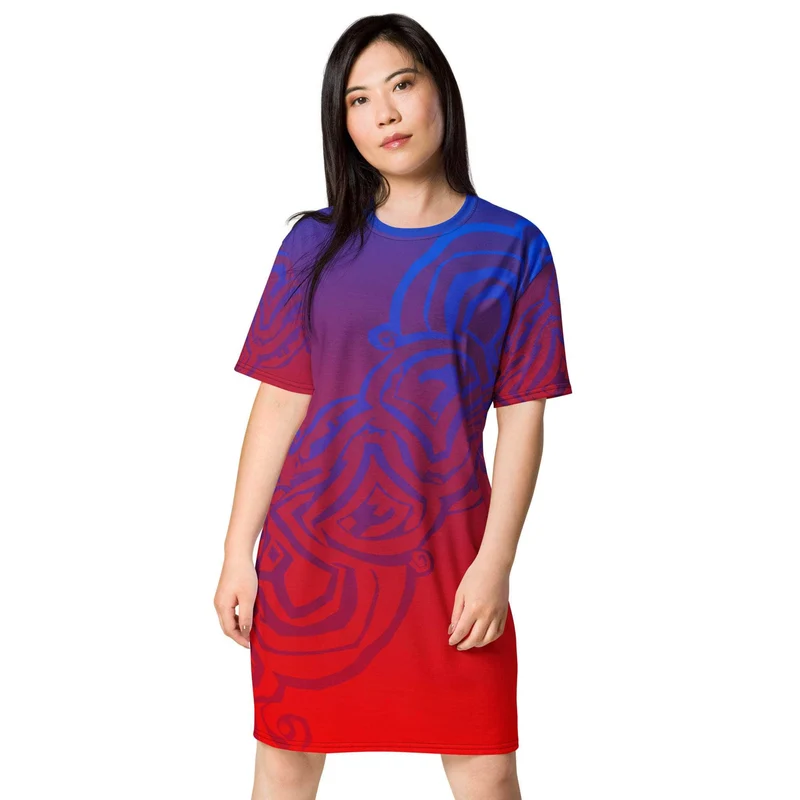Cosmic Wave T-shirt Dress