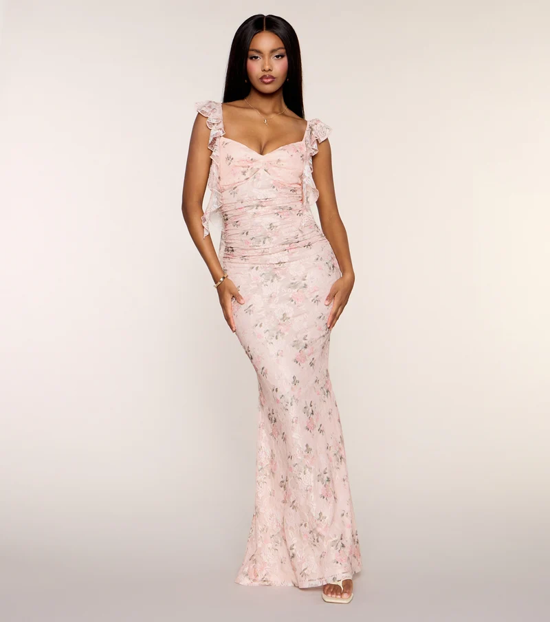 Juliette Floral Lace Mermaid Formal Dress