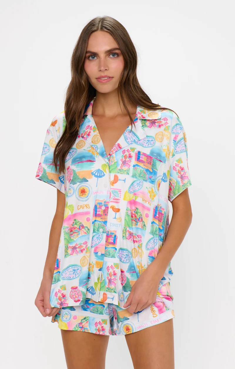 Sunday Morning PJ Set ~ Amalfi Coast Jersey