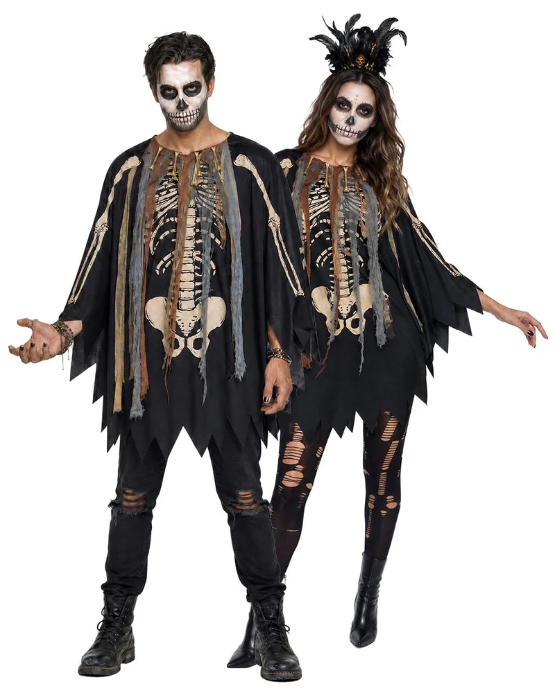 Voodoo Fetzenskelett Poncho