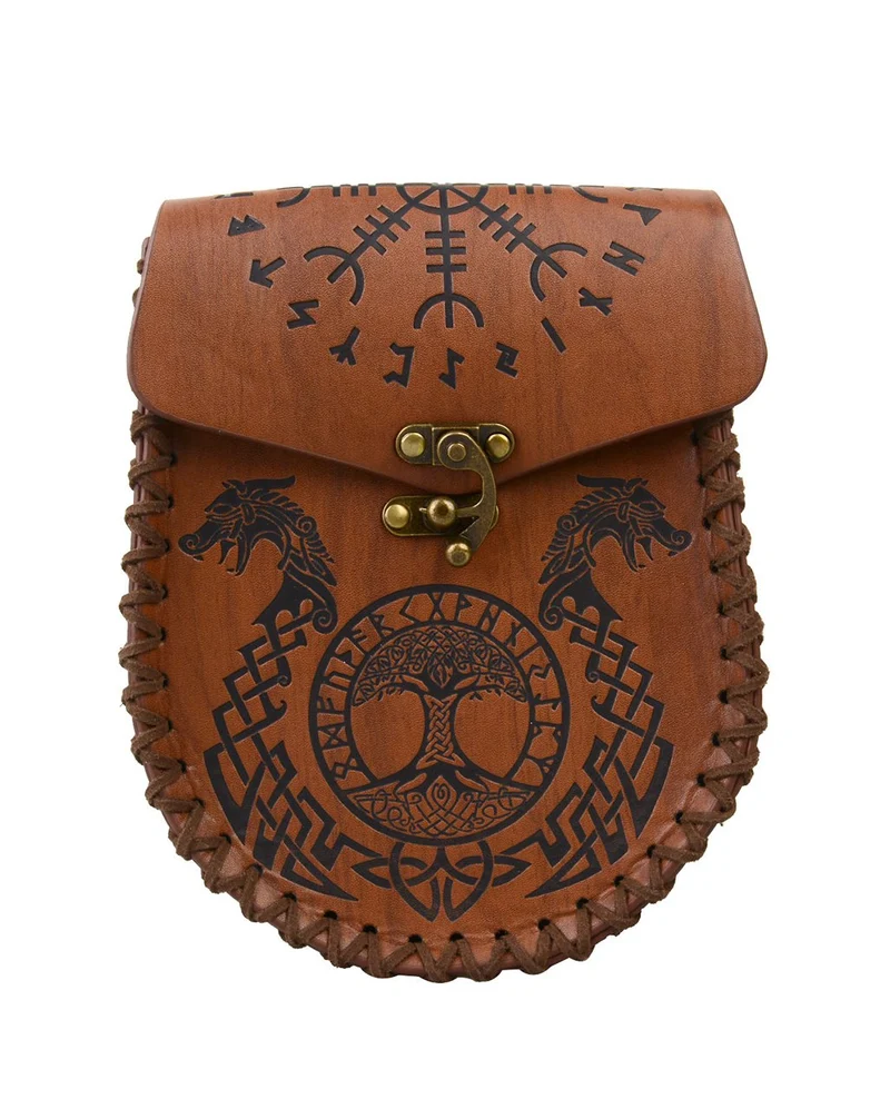 Wikinger Gürteltasche mit Nordischer Prägung