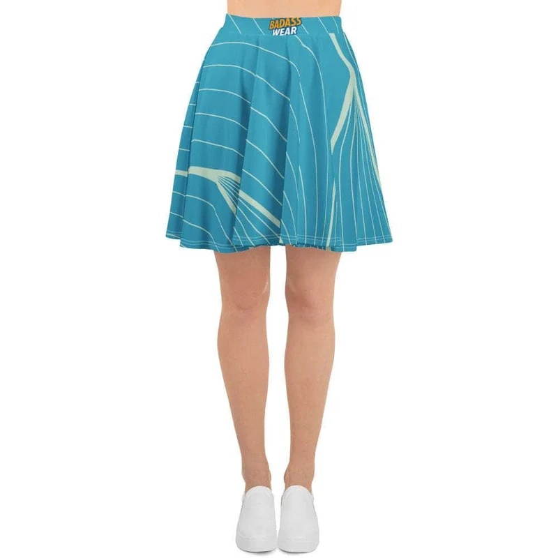 Blue Waves Skater Skirt