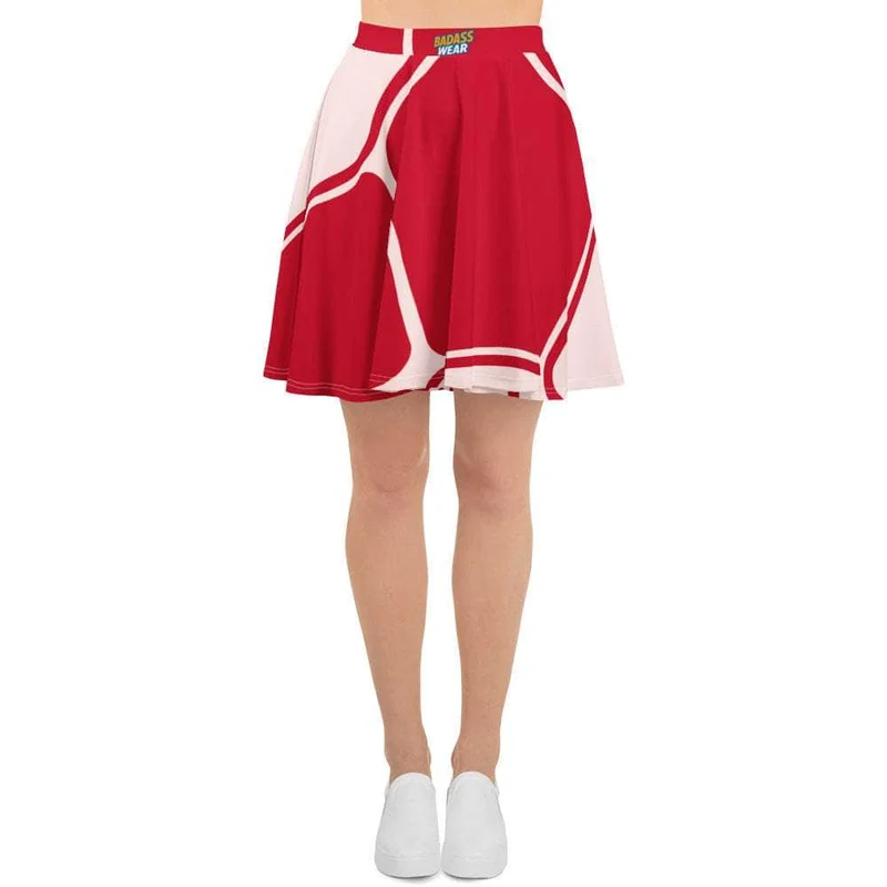 Red Edge Skater Skirt
