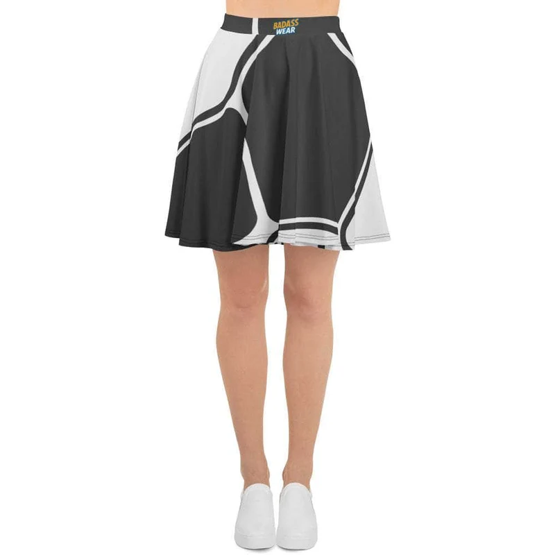 Graphic Mono Skater Skirt