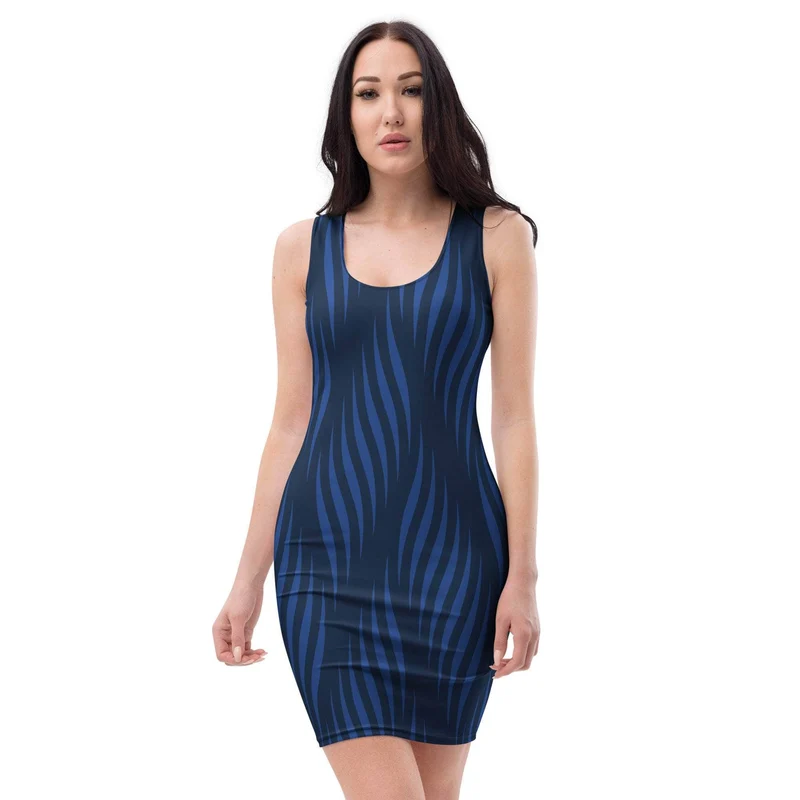 Azure Wave Bodycon Dress