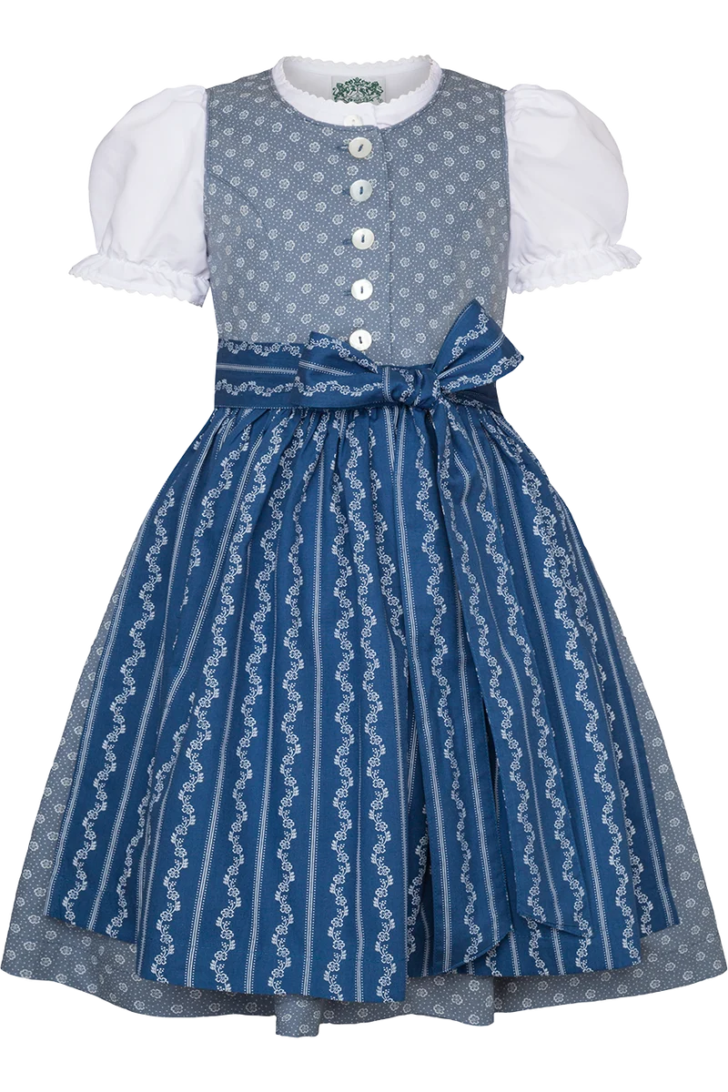 Kinderdirndl aus Baumwolle mit Bluse