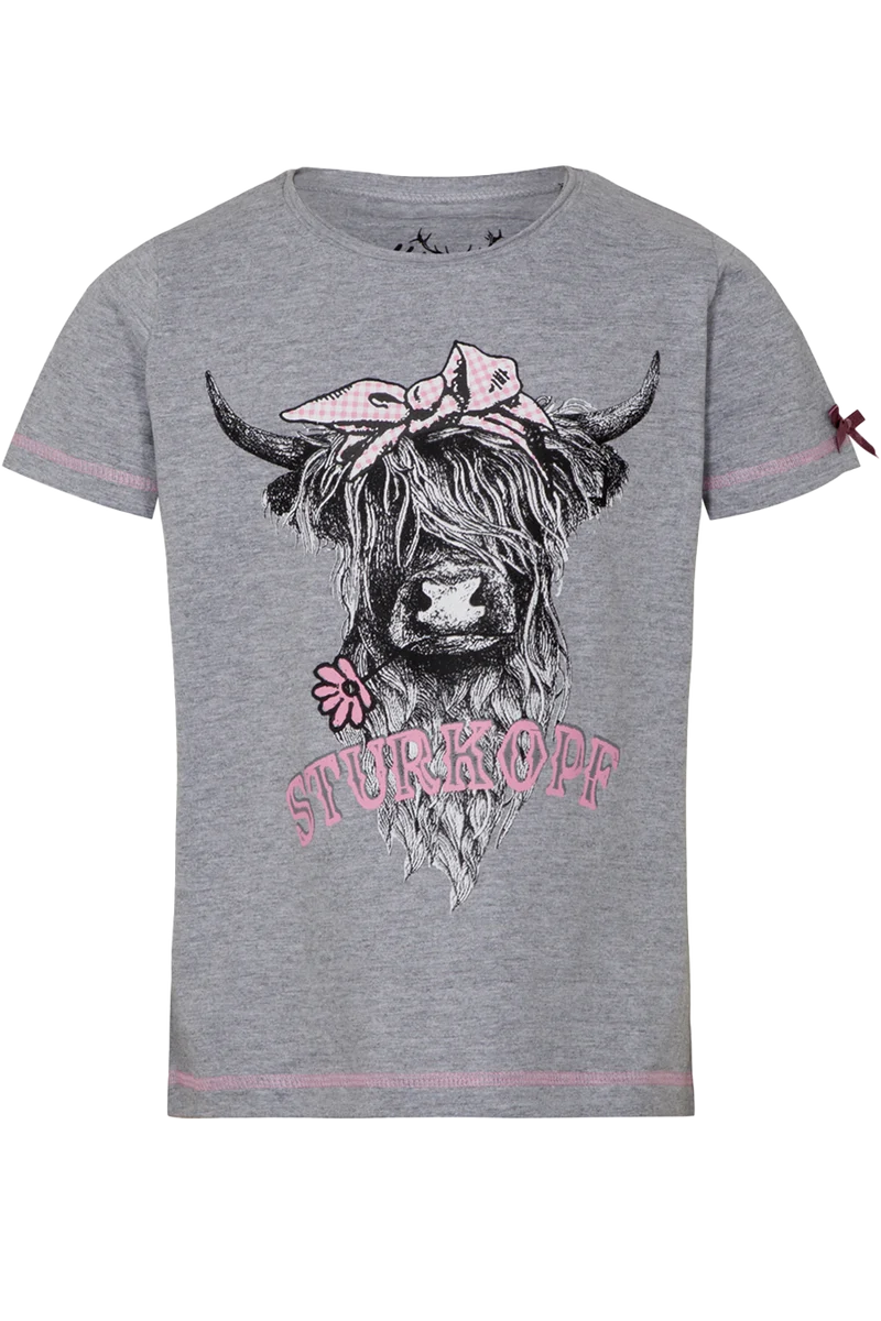 Kinder T-Shirt 'Sturkopf' - grau