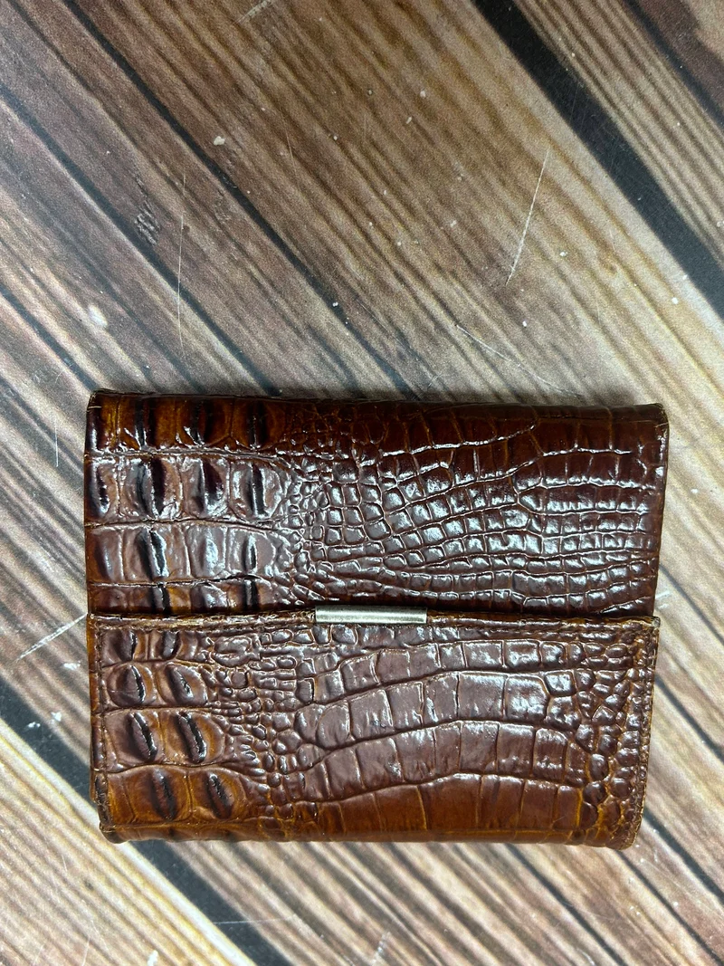 Crocodileleder-Geldbörse | 10 × 7 cm