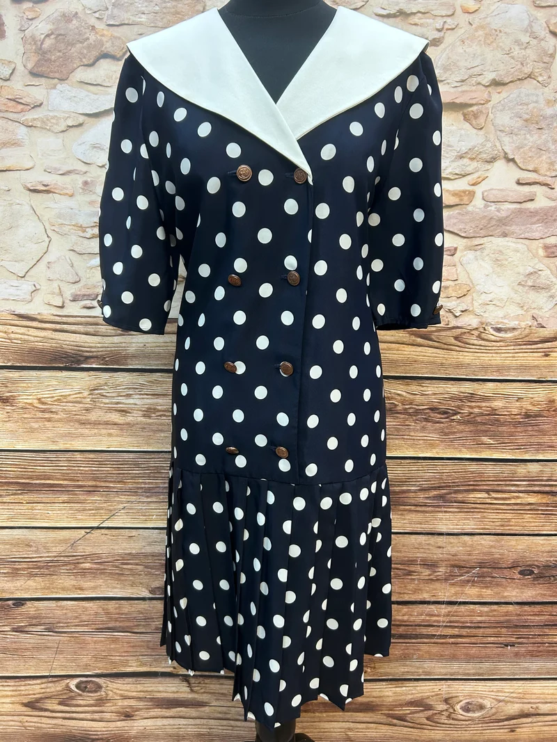 Maritimes Punktekleid Gr. 42/44