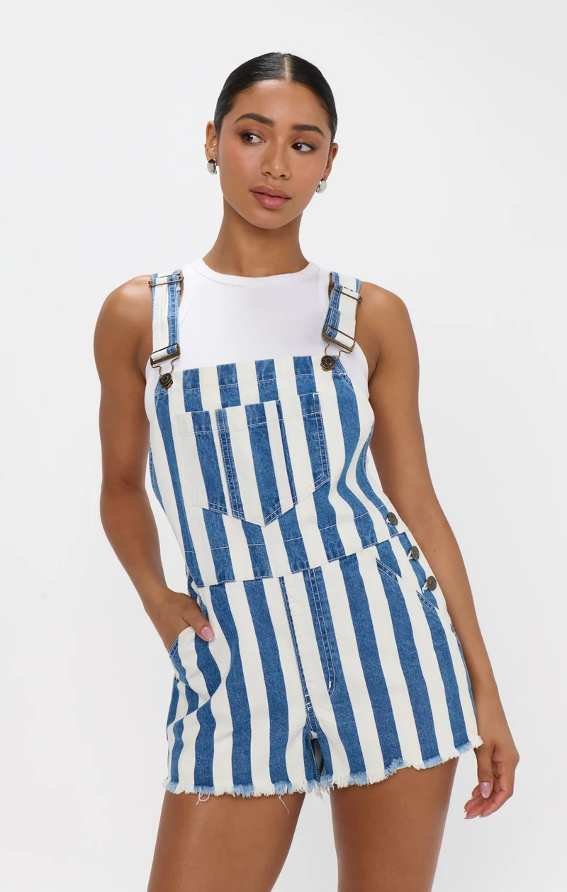 Georgia Overalls ~ Sonoma Stripe