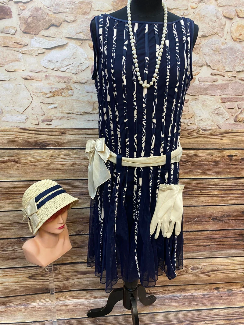 Vintage 20er Jahre Damenkleid-Set Unikat | Gr. 42