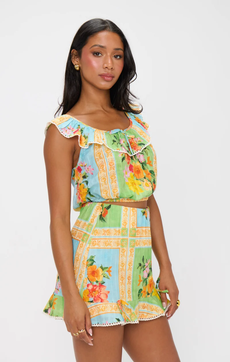 All Night Ruffle Skort ~ Country Bouquet