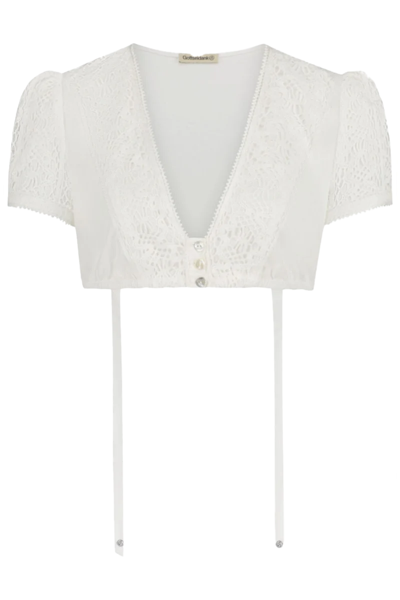 Dirndlbluse mit kurzen Ärmeln