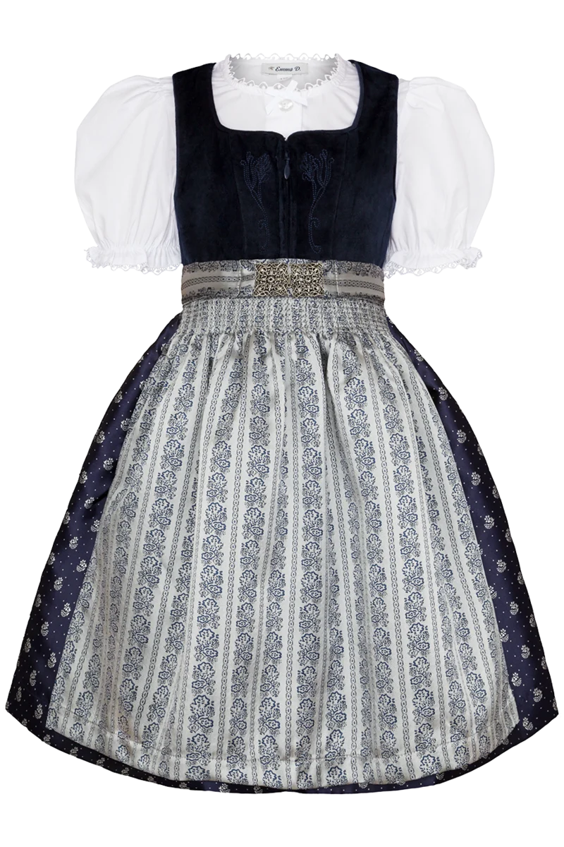 Kinder Samtdirndl mit Bluse